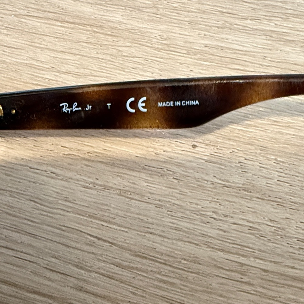 Ray-Ban Jr. Wayfarer Kids Tortoise Shell Sunglasses - Picture 4 of 5